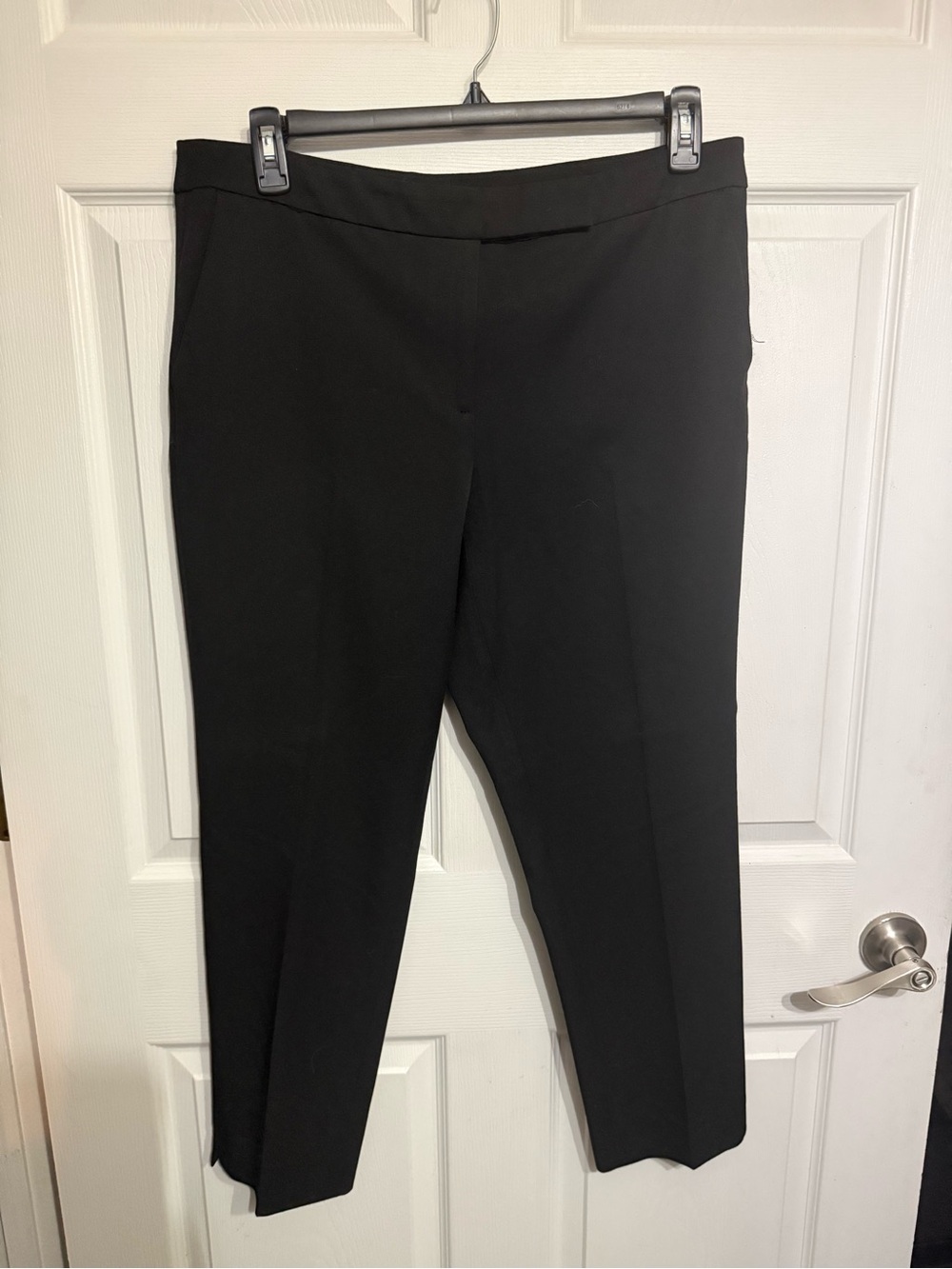 White House Black Market Women's Black Slim Straight Trousers
